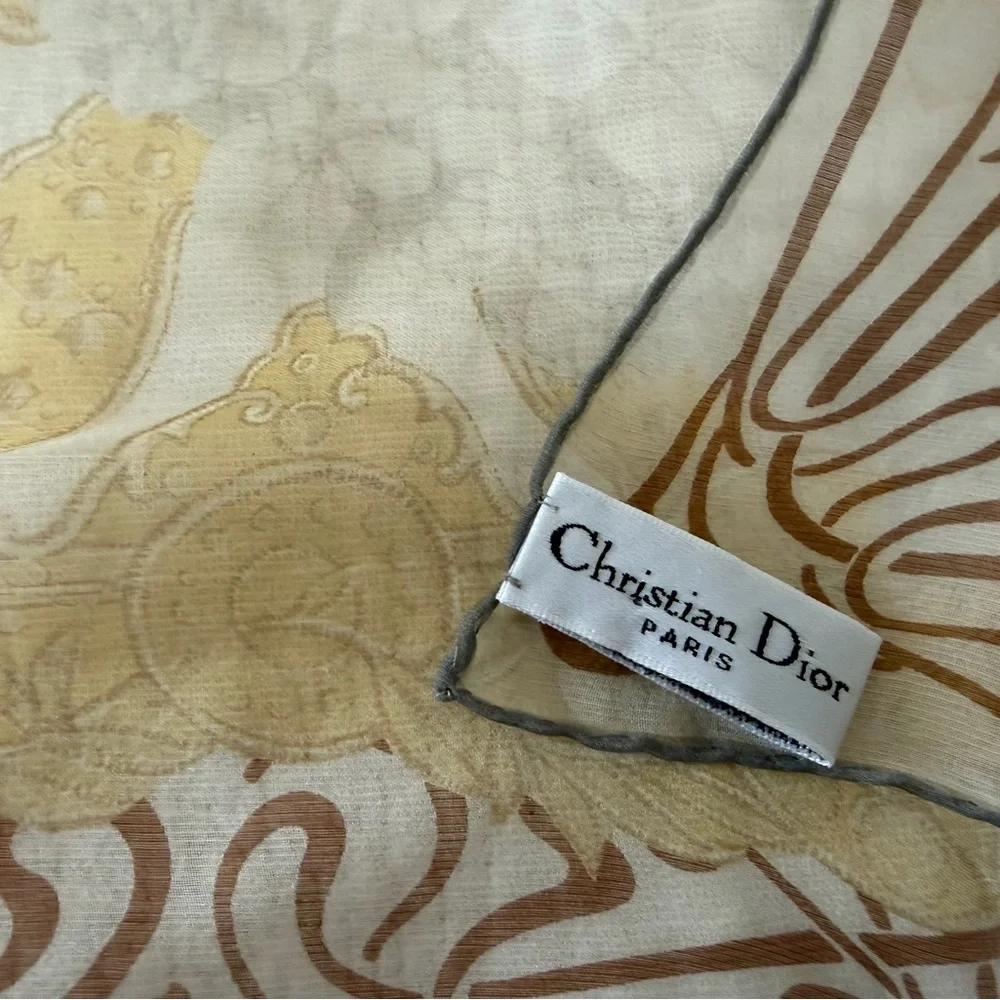 Christian Dior by John Galliano 1990’s hydrangea print silk twill scarf